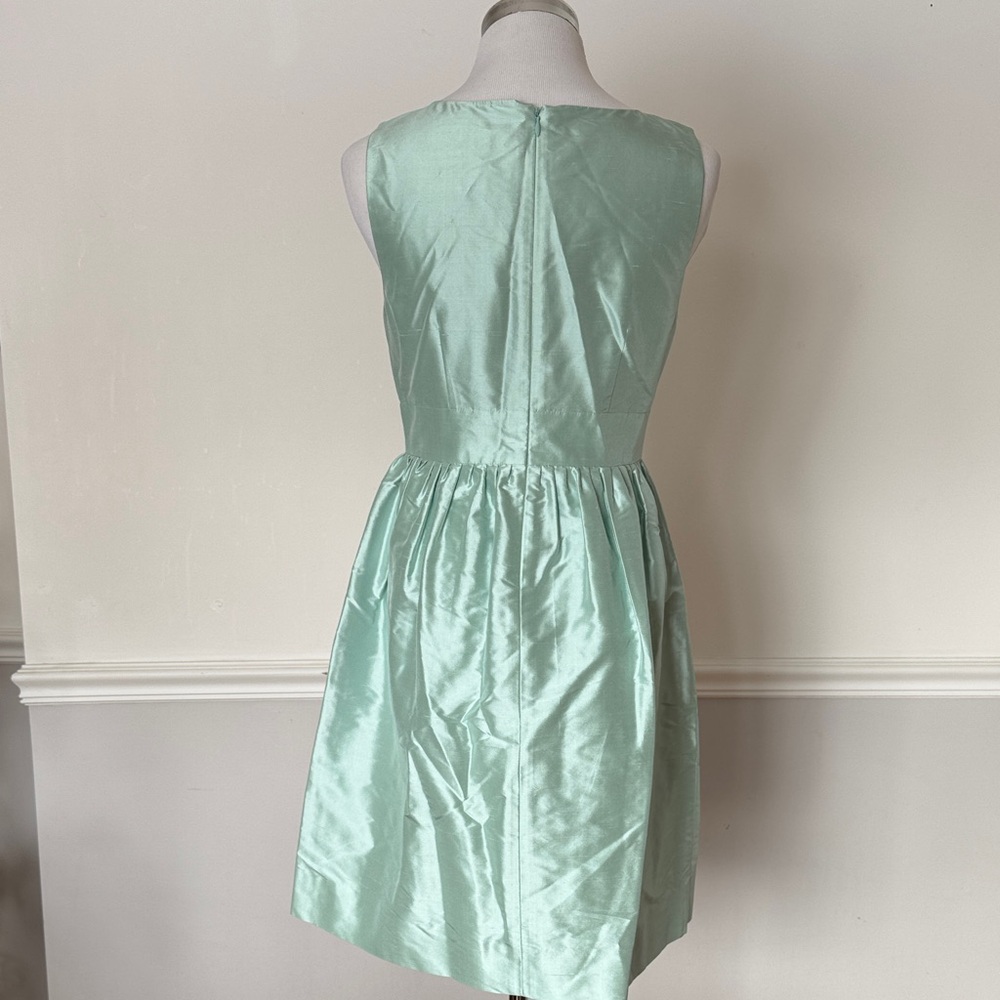 J. Crew Hope Dress Silk Dupioni Aqua 4 NWT Sleeveless Wedding Party $228 - Picture 4 of 8